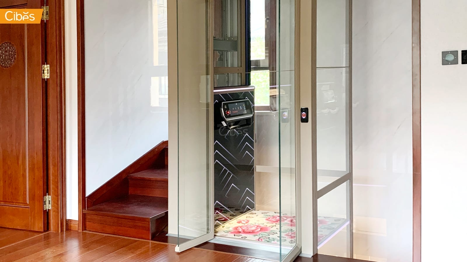 Cibes V80 Galaxy Luxury Home Lift 4 floors with Quartz 1 (Size 935×850 mm)