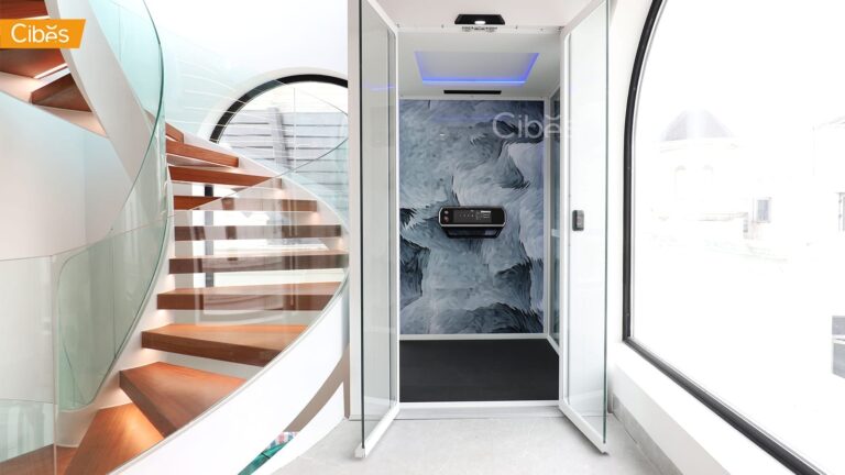 Cibes V90 Galaxy Private Home Lift 4 Floors with ORGANIC SIGNAL WHITE (Size 1210×1215 mm)