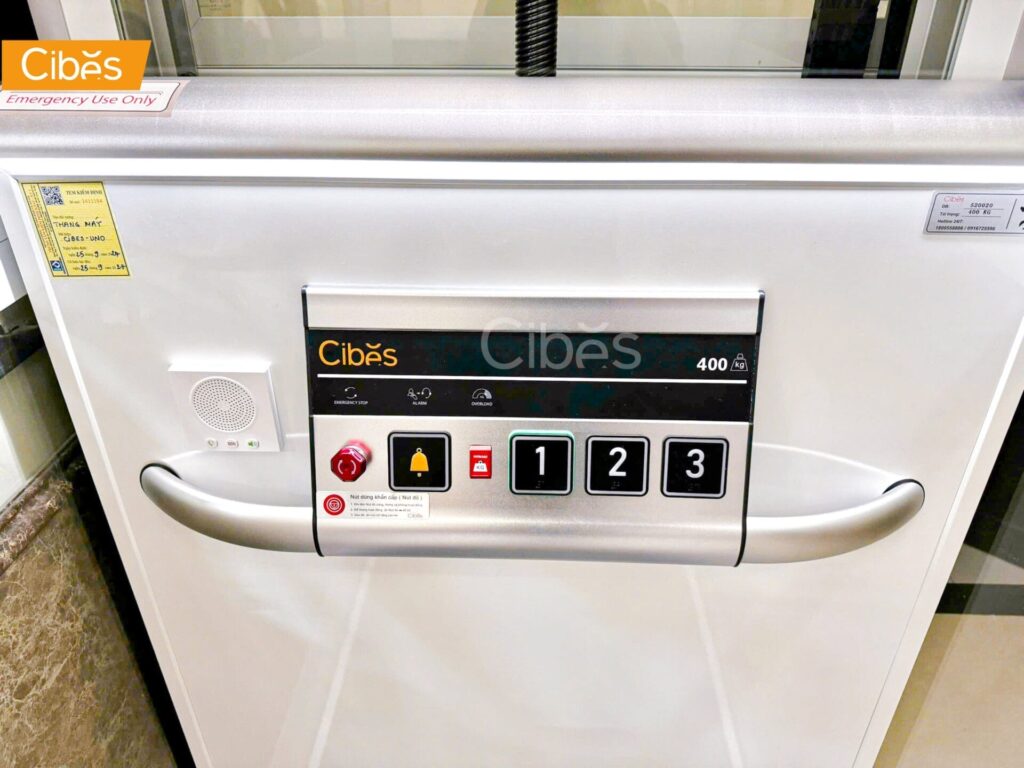 Cibes Uno | Luxury Home Lift 3 floors with RAL9016 (White) (Size 850×1135)