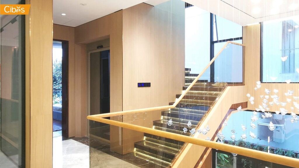 Cibes V70 Galaxy | Home Lift 4 floors with ORIENTAL GREY BEIGE (Size 1010x1415)